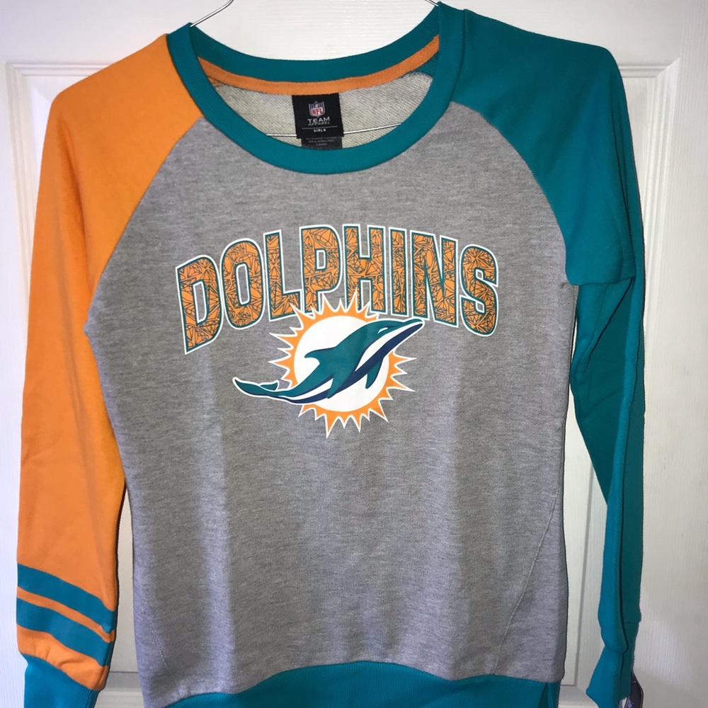Miami Dolphins girls sweater NFL New with tags